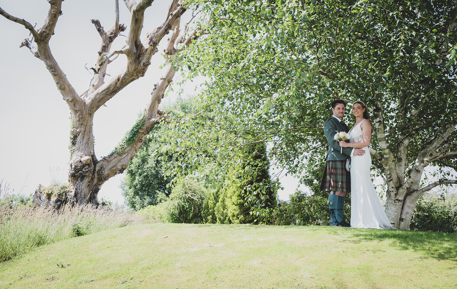 Trees Bride and Groom